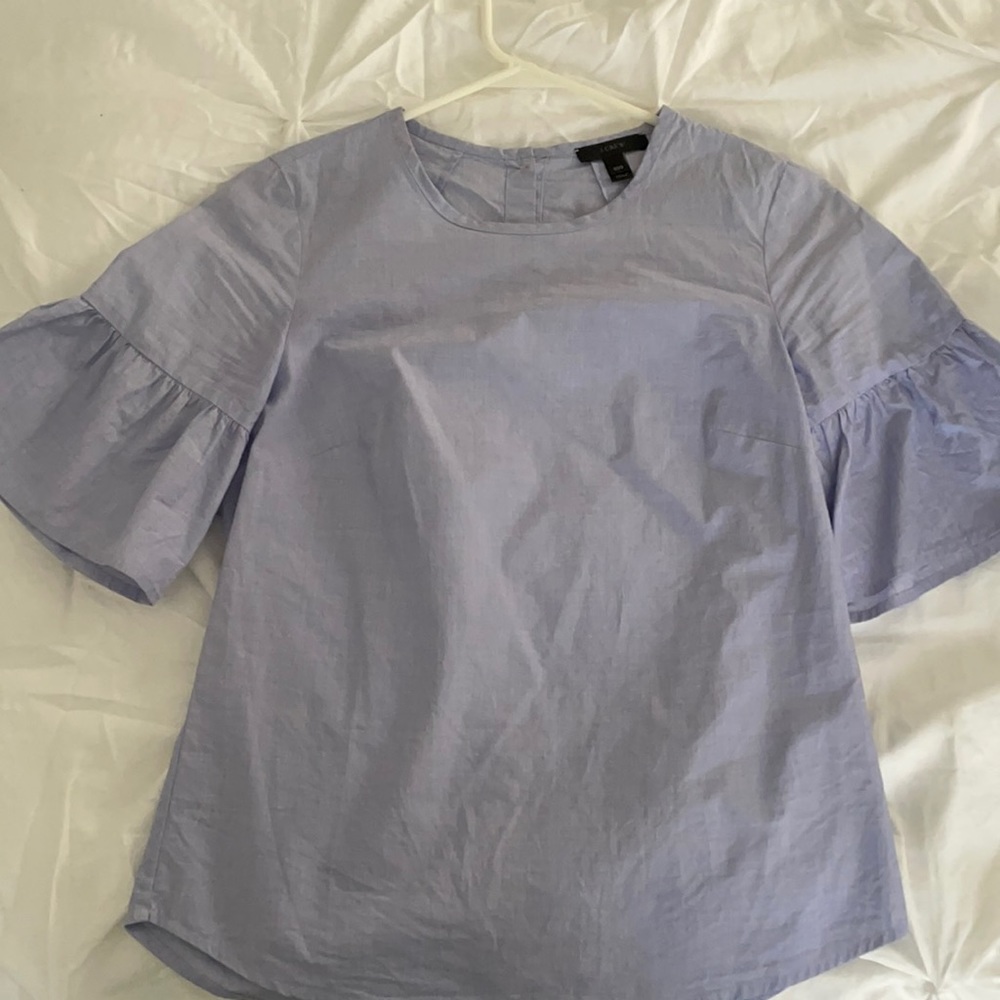 I.Crew Ruffle Sleeve Top